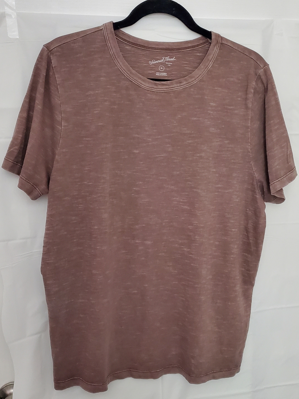 Short Sleeve Crew Neck T-Shirt - Brown